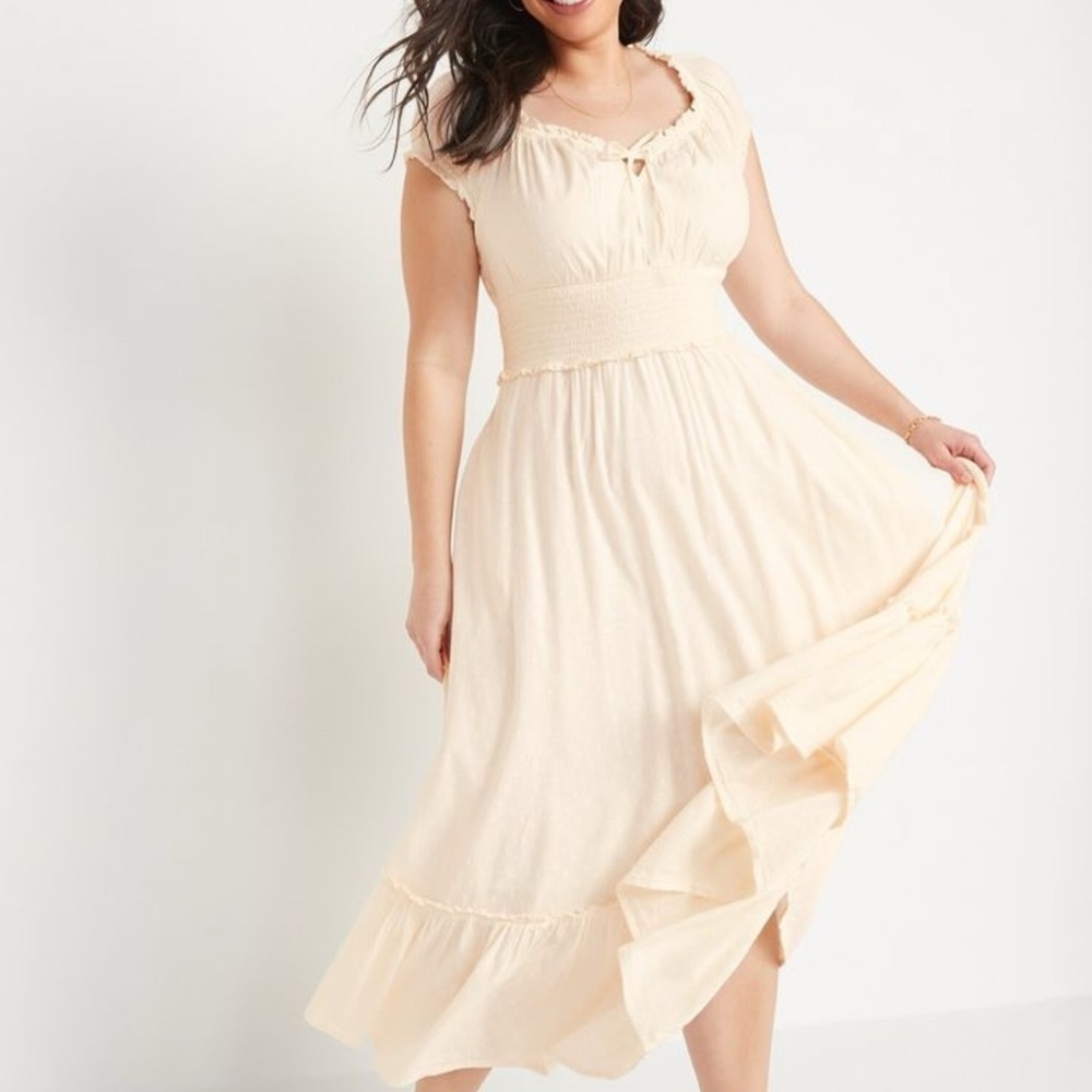 Elegant Cream Maxi Dress